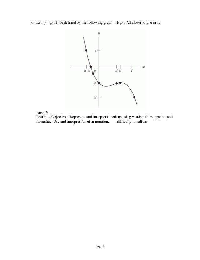 Test Bank For Functions Modeling Change A Preparation For Calculus 5t