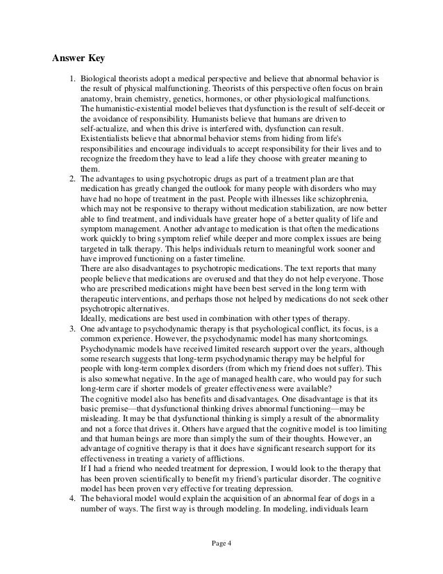 Test Bank For Fundamentals Of Abnormal Psychology 8th Edition By Come