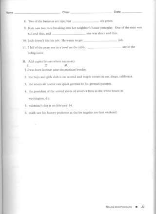 Test bank for fundamentals of english grammar | PDF