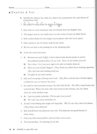 Test bank for fundamentals of english grammar | PDF