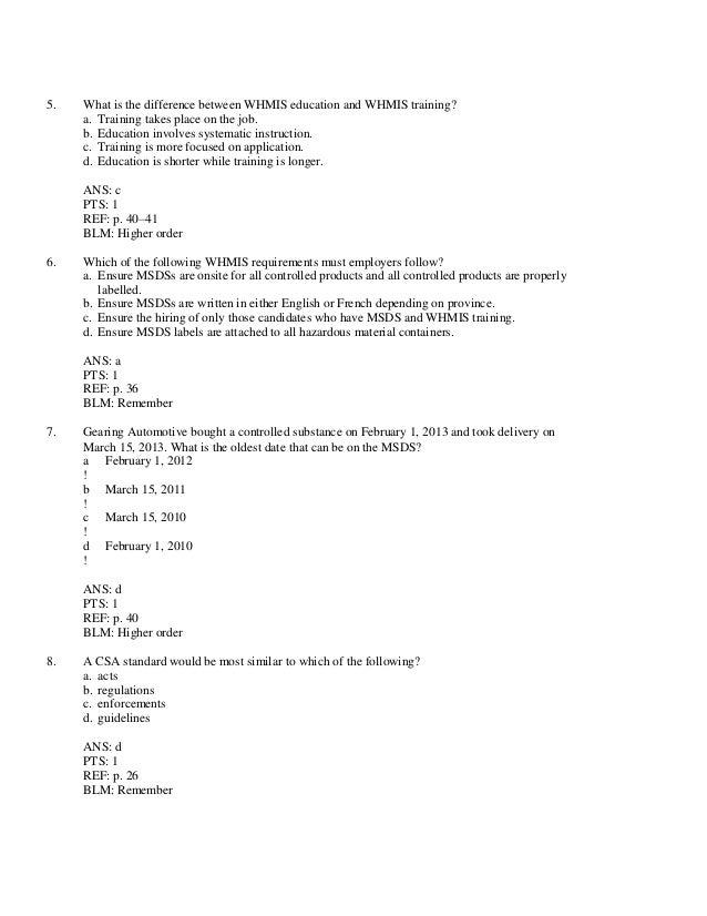 Test Bank for Management of Occupational Health and Safety 6th Edition by Kelloway
