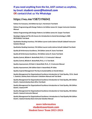 Caldwell Python Test Banks and Solutions manual 2023-2024 Part10.ppt