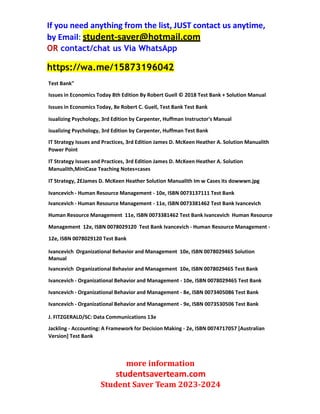 Test Banks and Solutions manual 2023-2024 Part7.ppt