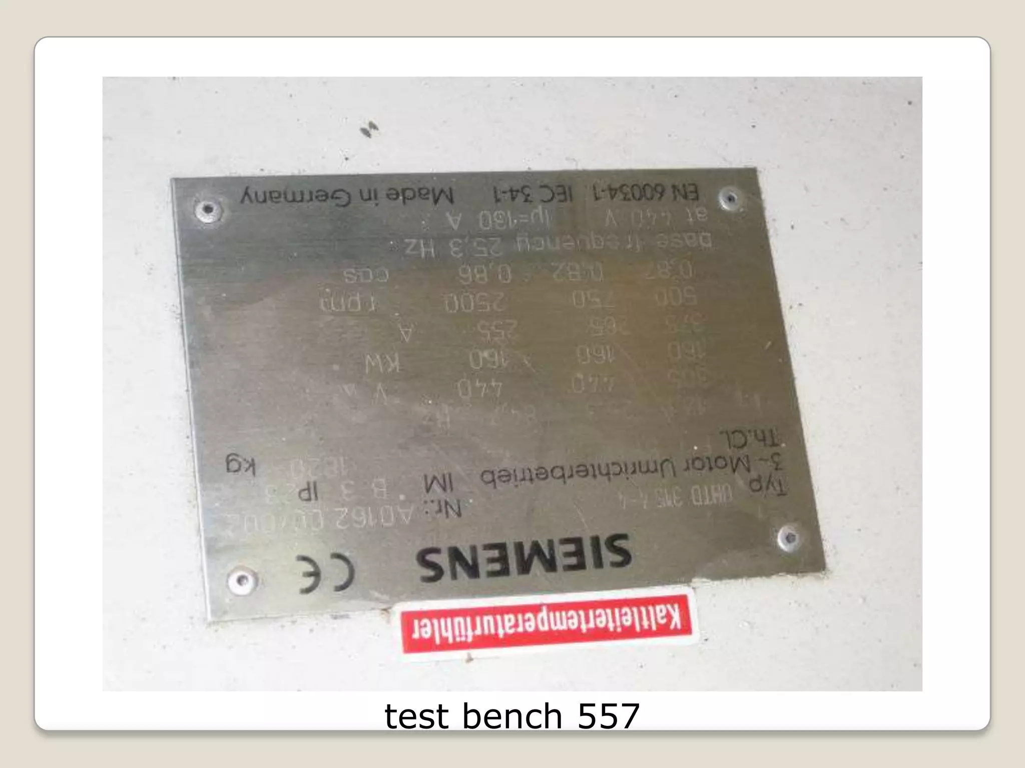 test bench 557