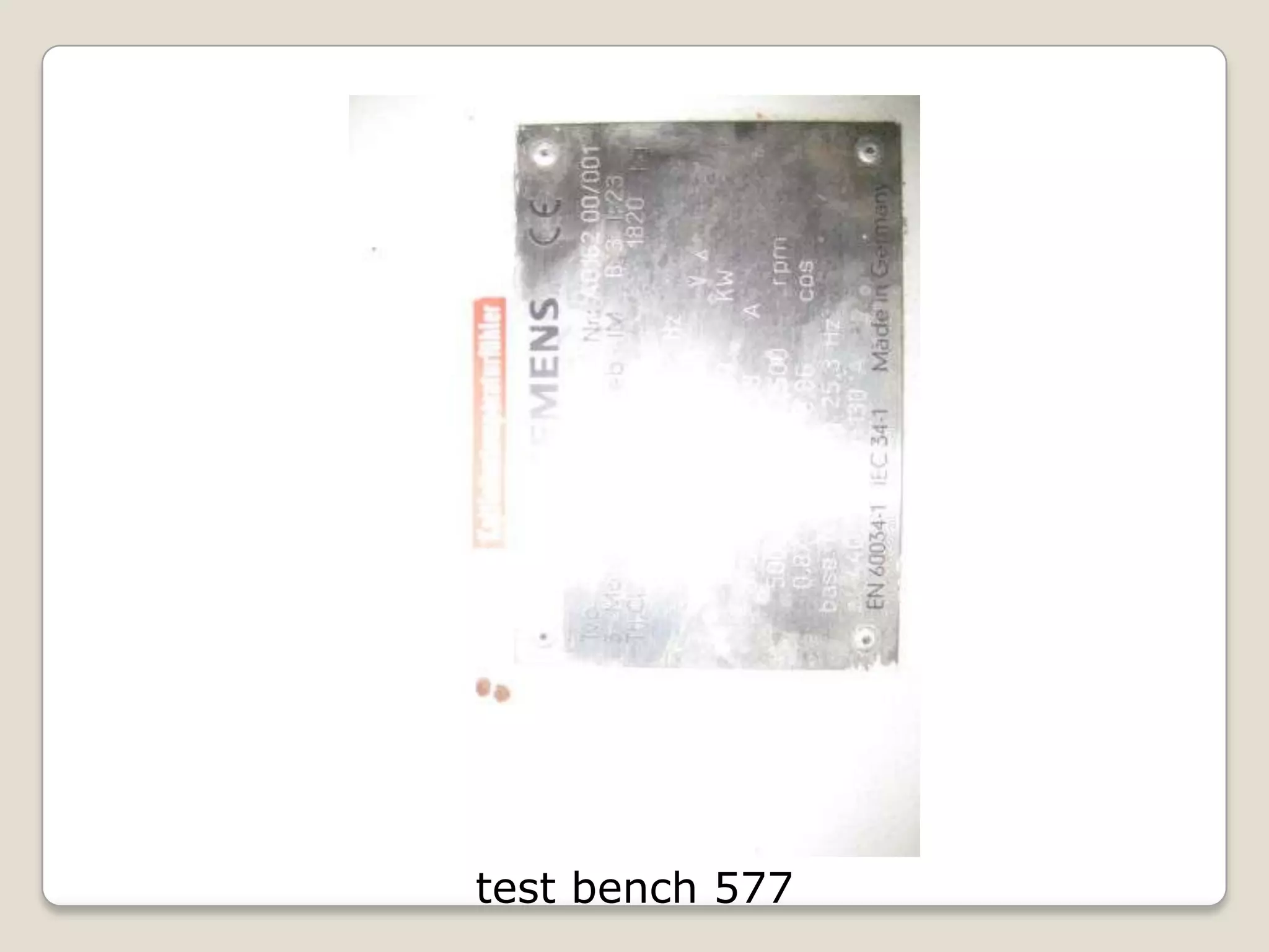 test bench 577