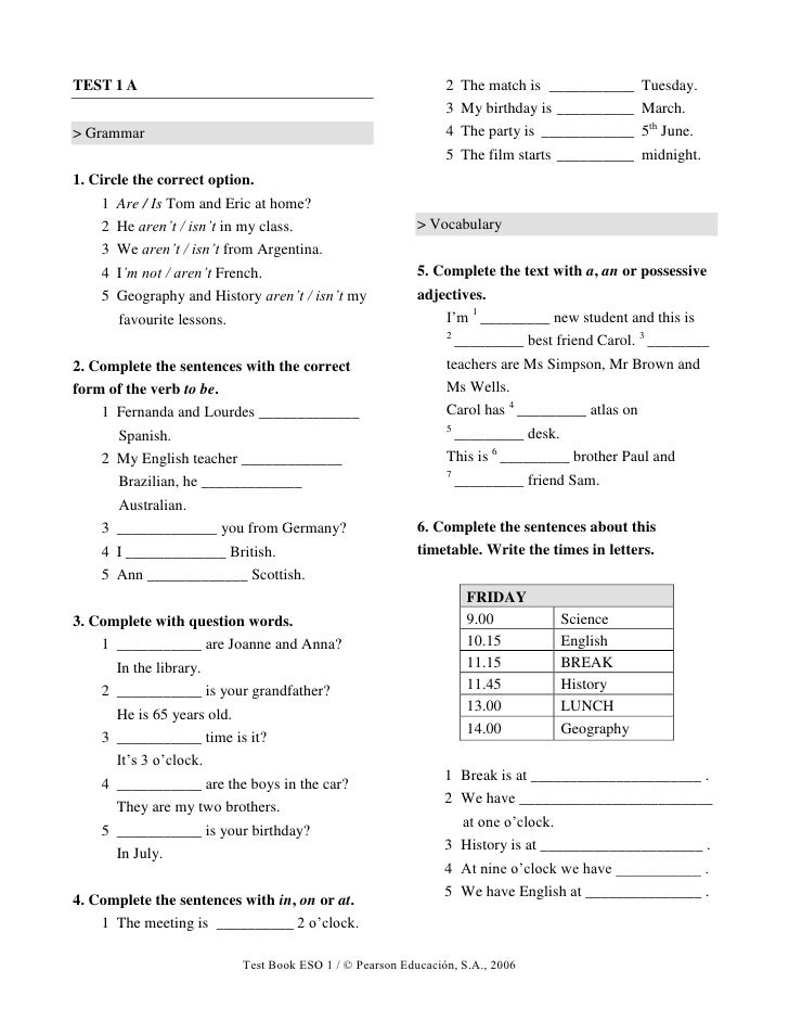 Test Book What S Up 1c