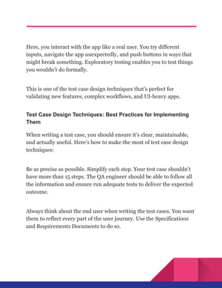 Test Case Design Techniques in Software Testing_ Elements, Types, and ...