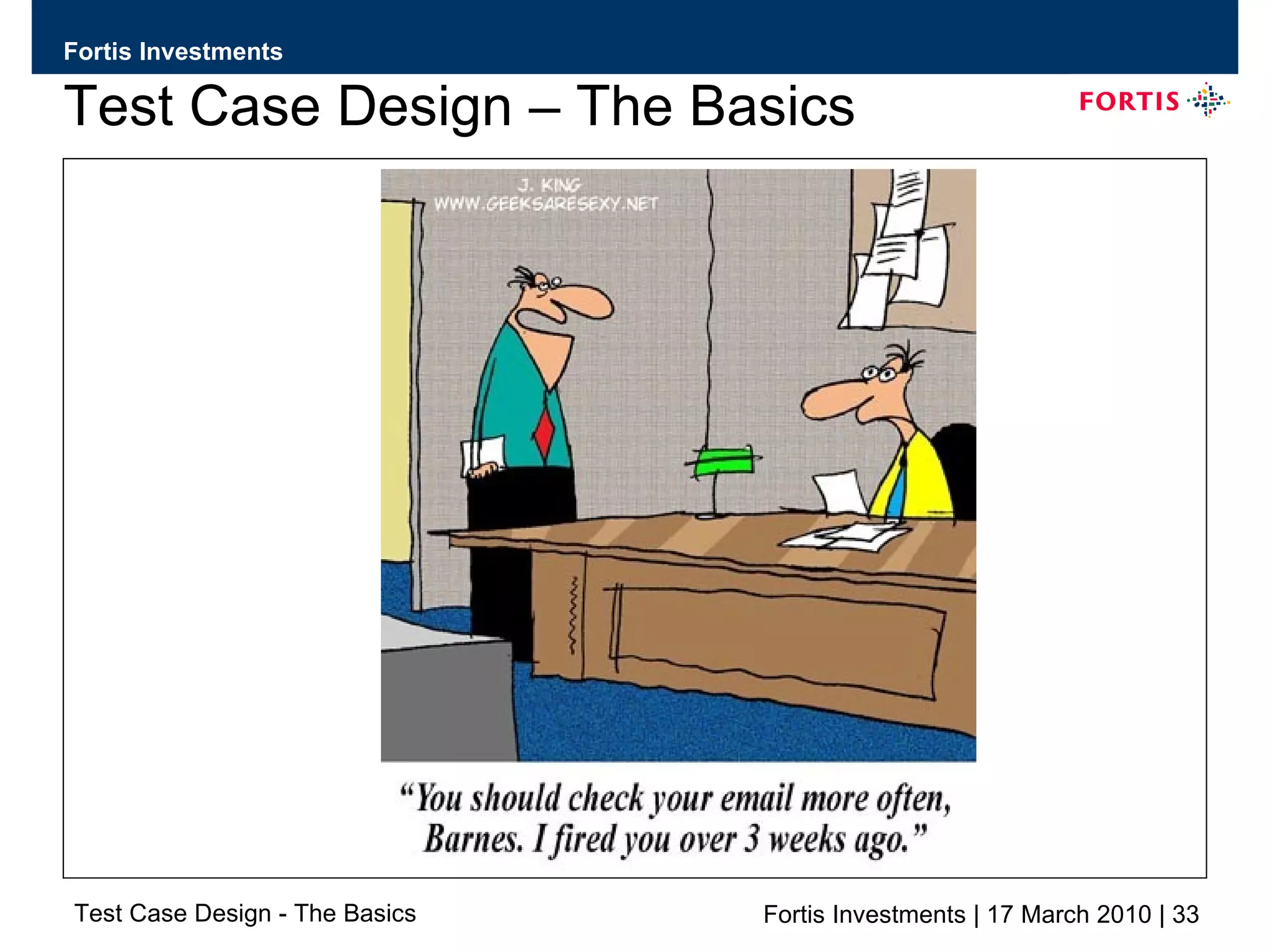 Test Case Design – The Basics 