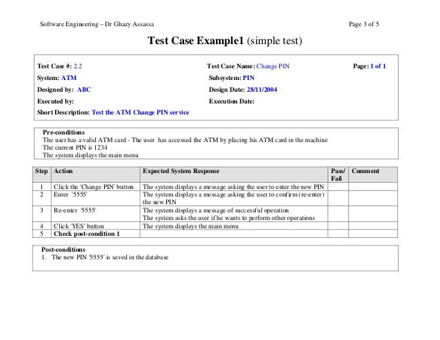 test template