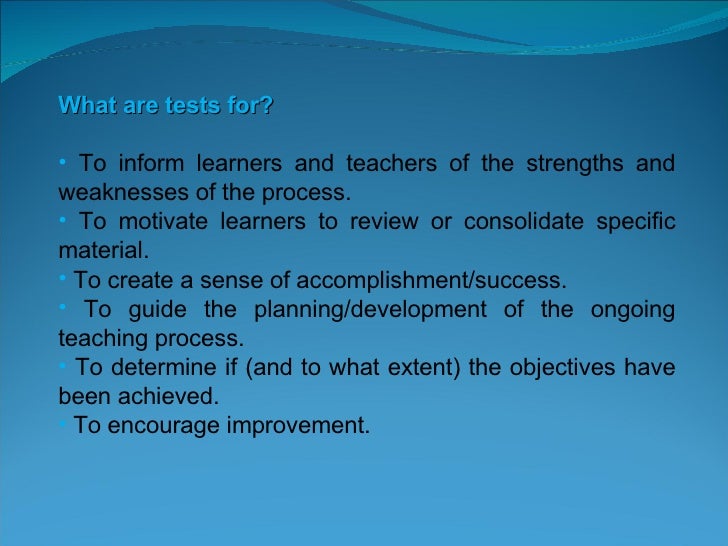 Testing And Test Construction Testing And Test Construction
