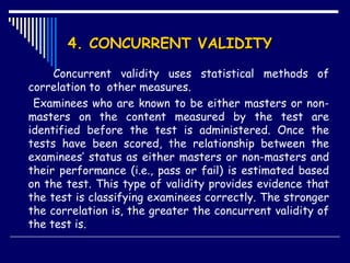 Test characteristics | PPT