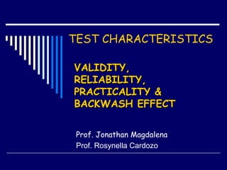 Test Characteristics