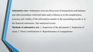 Substansive Testing TEST CHECKING AND TECHNIQUES-PPT.pptx