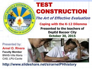 Test Construction | PPTX