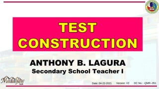 ANTHONY B. LAGURA
Secondary School Teacher I
 