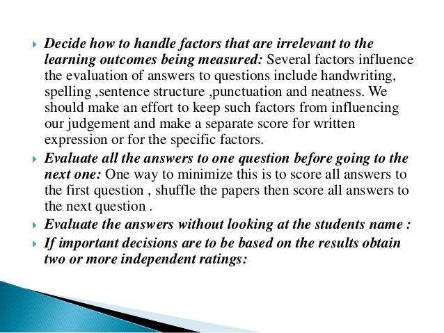 Scoring essay test ppt picture