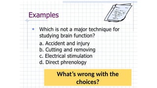 What’s wrong with the
choices?
 