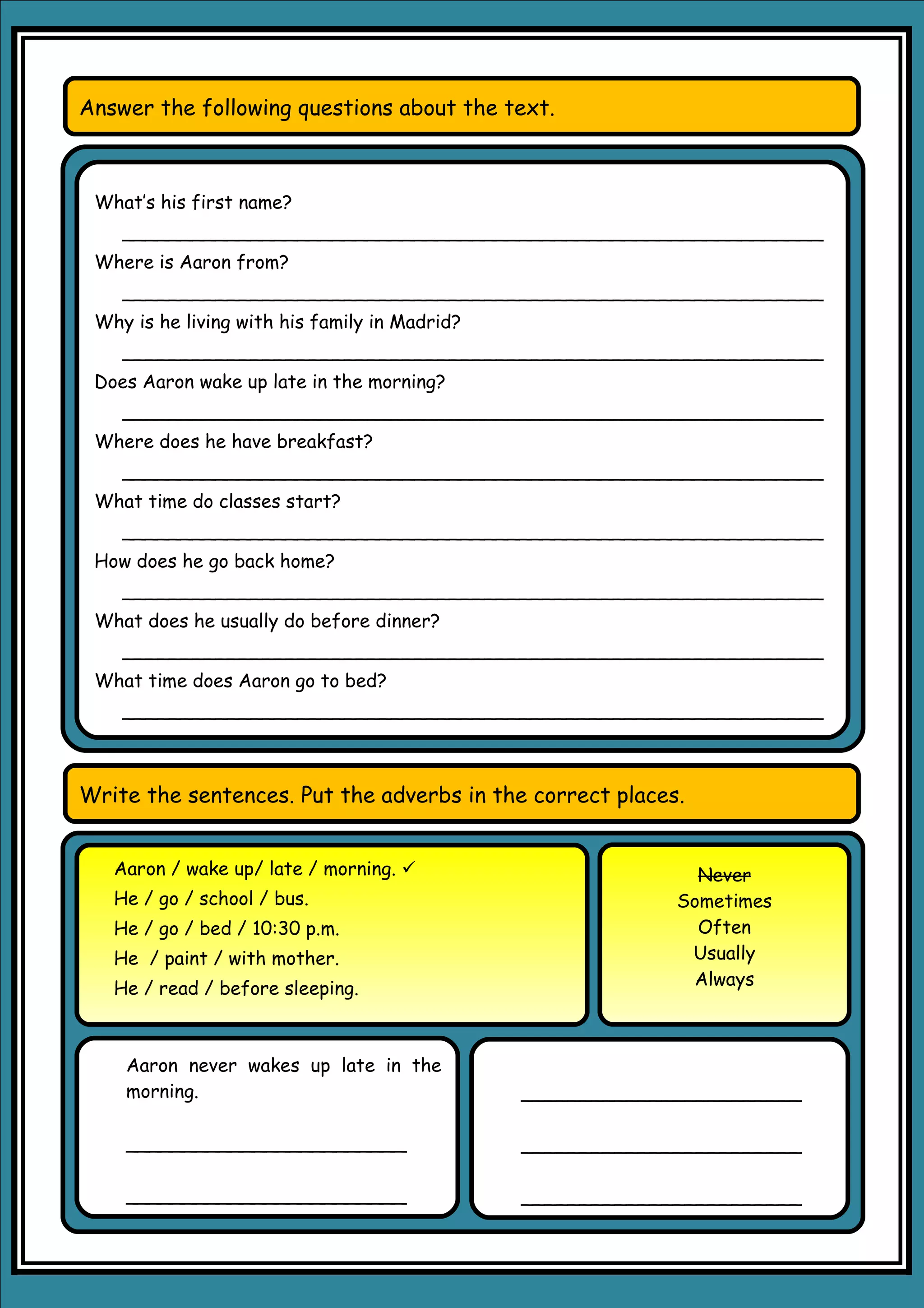 General Routine Test List Test daily routine | DOC