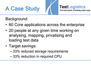 Test data management a case study Presented at SiGIST | PPTX
