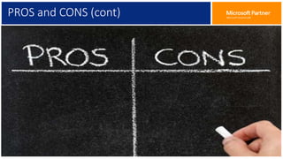 PROS and CONS
 
