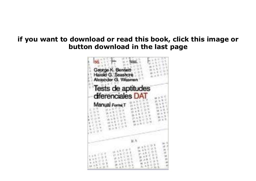 p-d-f-library-test-de-aptitudes-diferenciales-dat-con-cuadern