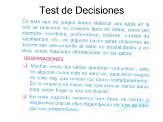 Test de Decisiones 