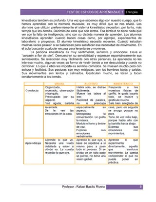 Test de Estilos de Aprendizaje | PDF