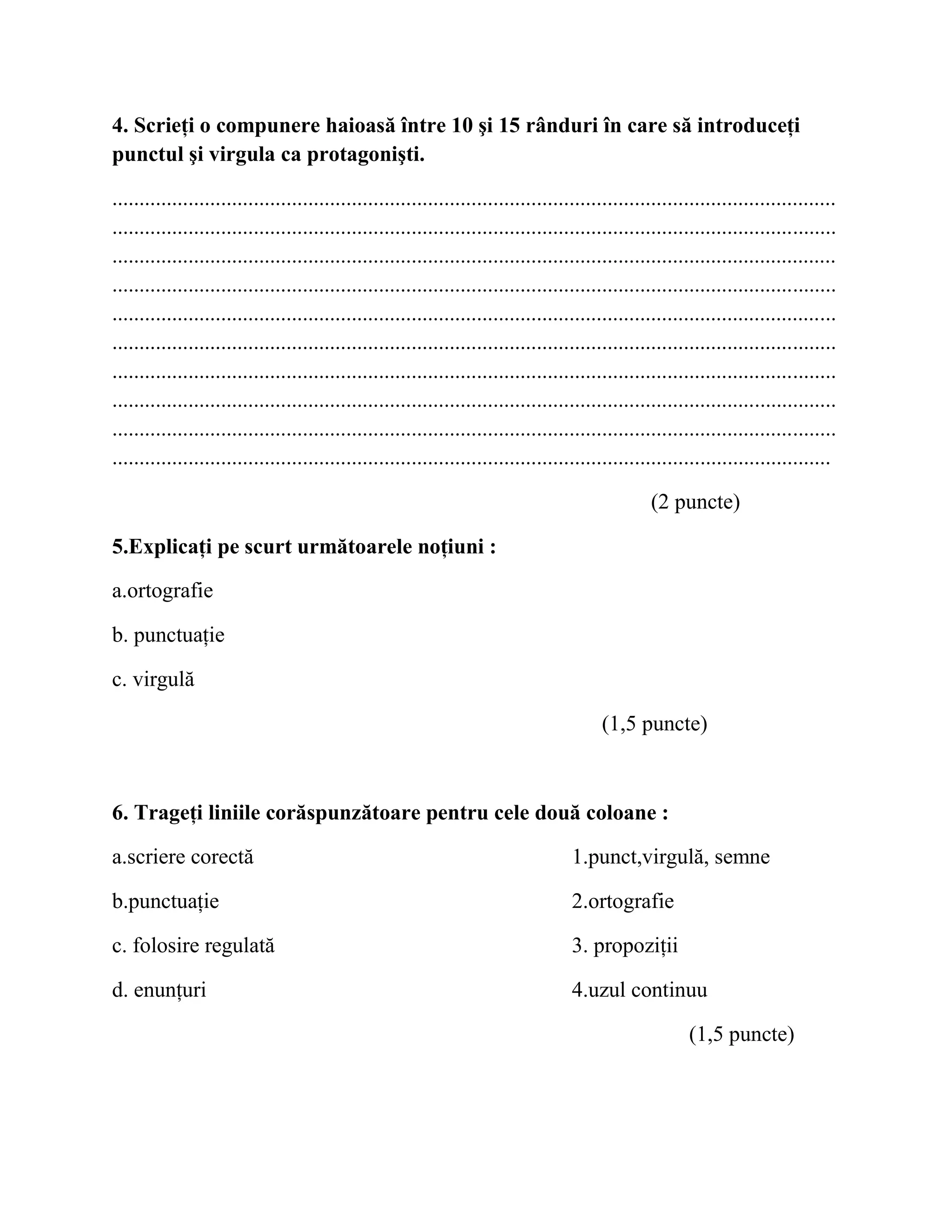 Test de evaluare | DOCX