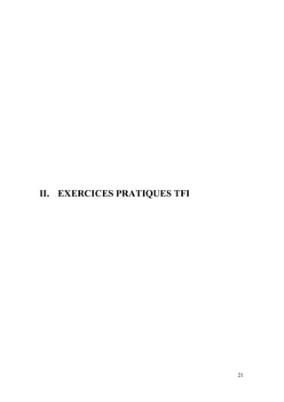 21
II. EXERCICES PRATIQUES TFI
 