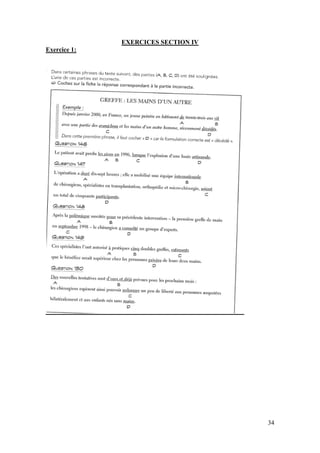 34
EXERCICES SECTION IV
Exercice 1:
 