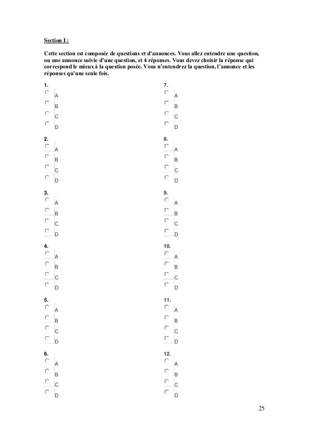 Test De Francais International