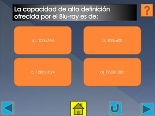 a) 1024x768 b) 800x600
c) 1280x1024 d) 1920x1080
 