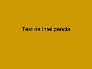 Test de inteligencia 