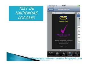 TEST DE
     HACIENDAS
      LOCALES




http://oposicionesdeadministrativoencanarias.blogspot.com
 