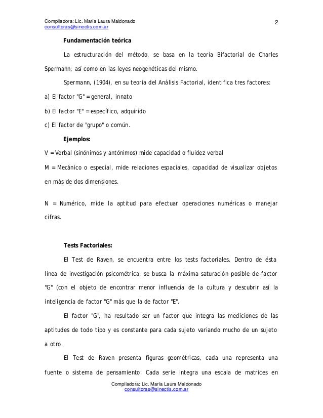 Test de matrices progresivas de raven