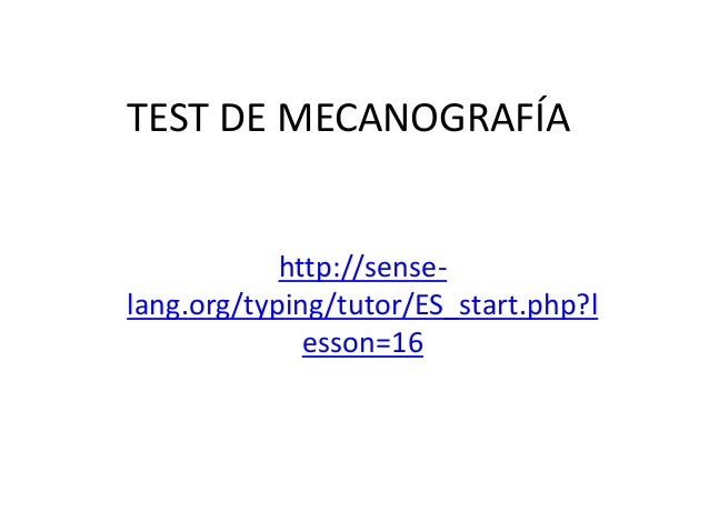 Test de mecanograf a