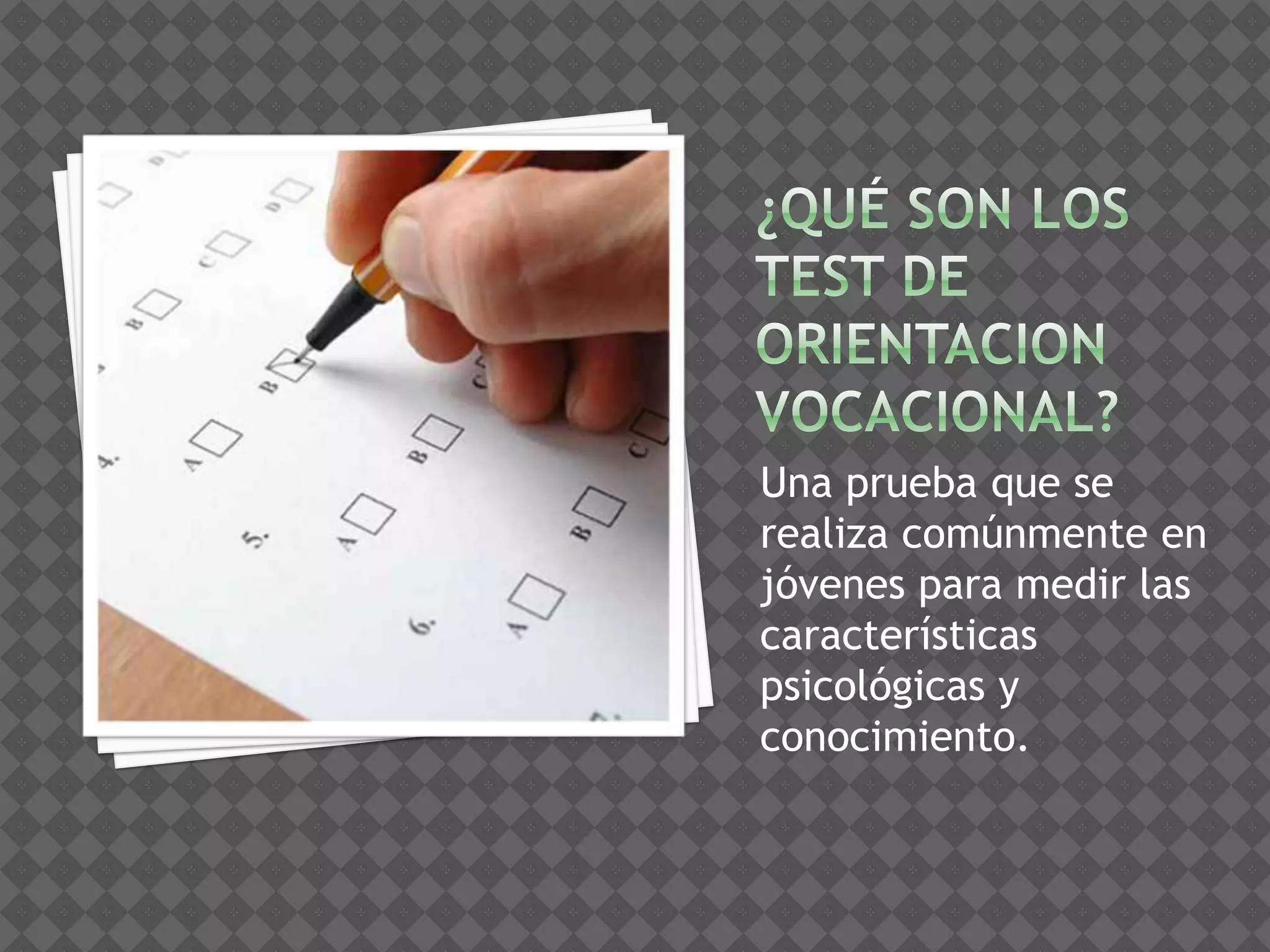Test de orientacion vocacional | PPTX