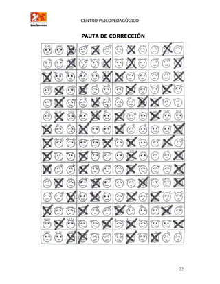 CENTRO PSICOPEDAGÓGICO
22
PAUTA DE CORRECCIÓN
 