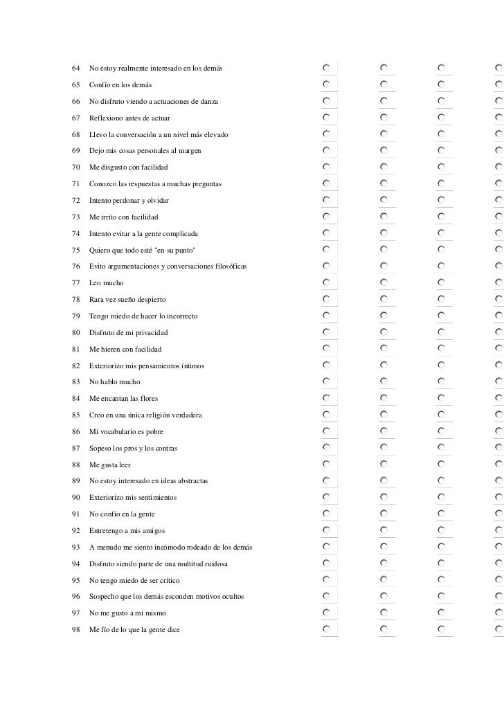 Test de personalidad de los 16 factores de Cattell (16 PF)