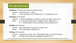 •
Test Specification
 