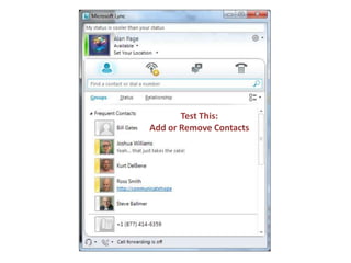 Test This:Add or Remove Contacts
