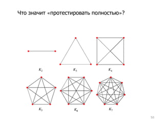 Что значит  « протестировать полностью » ? 