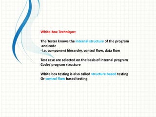 Test design techniques | PPTX