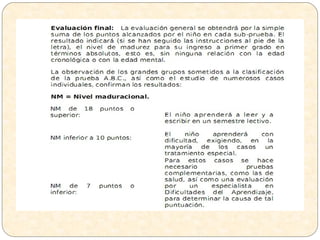 Test de tales y abc.