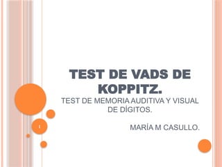 Comprehensive Guide to the Koppitz VADS Auditory and Visual Digit ...