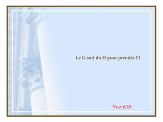 Le G sort du H pour prendre l’I
Vue: 6/10
 