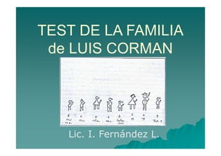 TEST DE LA FAMILIA
de LUIS CORMAN
Lic. I. Fernández L.
 