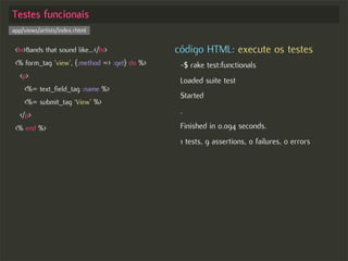 Test-driven Development no Rails - Começando com o pé direito