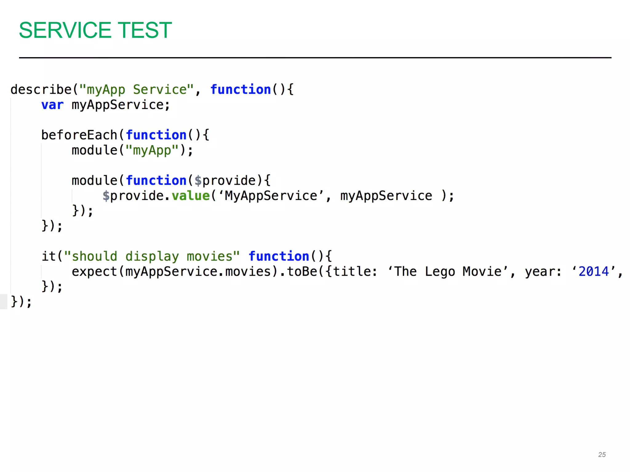 SERVICE TEST
25
 