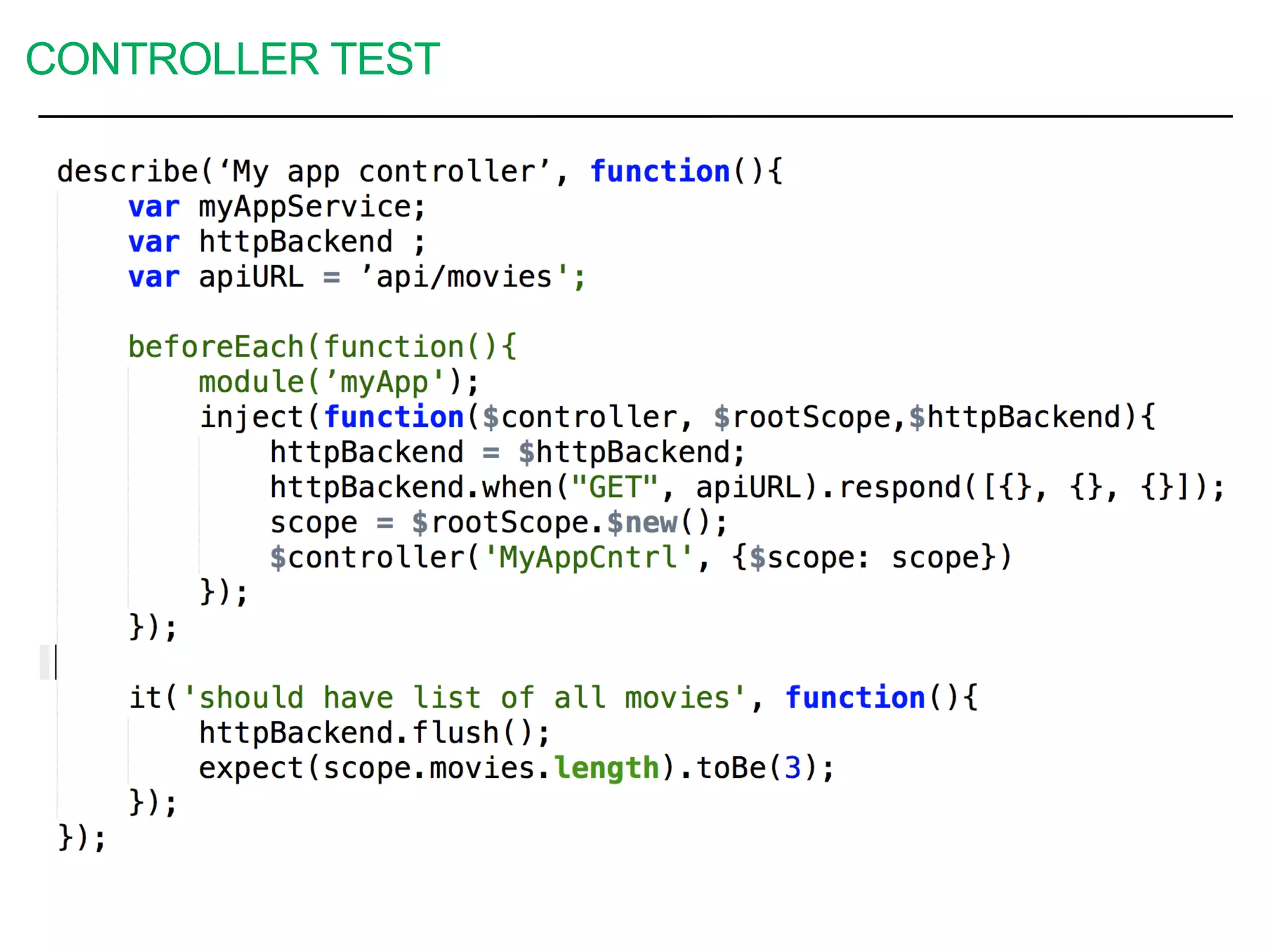 CONTROLLER TEST
 